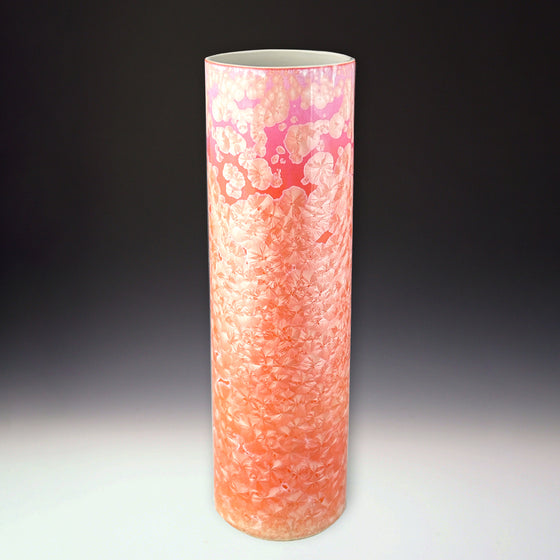 620 Cylinder Vase Tangerine White