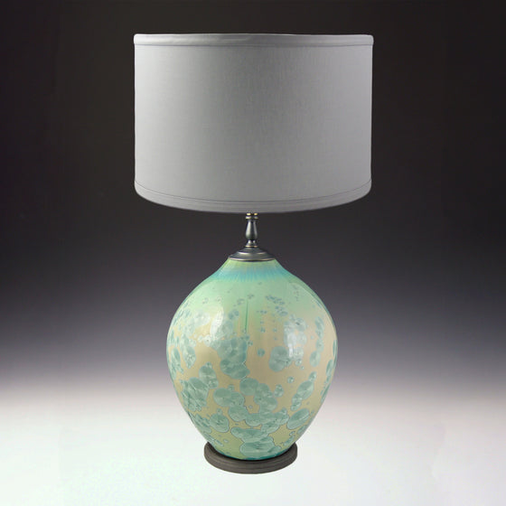 LOTUS LAMP Patina Green - Iron Gray