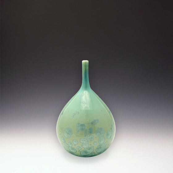 Bottle Vase Patina Green