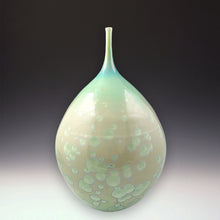  Bottle Vase Patina Green Crystalline